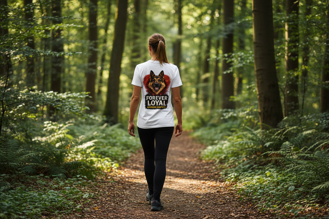 Forever Loyal Deutscher Schäferhund Shirt Rückenprint Mockup