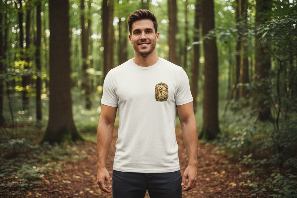 Labrador Retriever Loyal & True Premium Shirt Mockup - Naturweiß