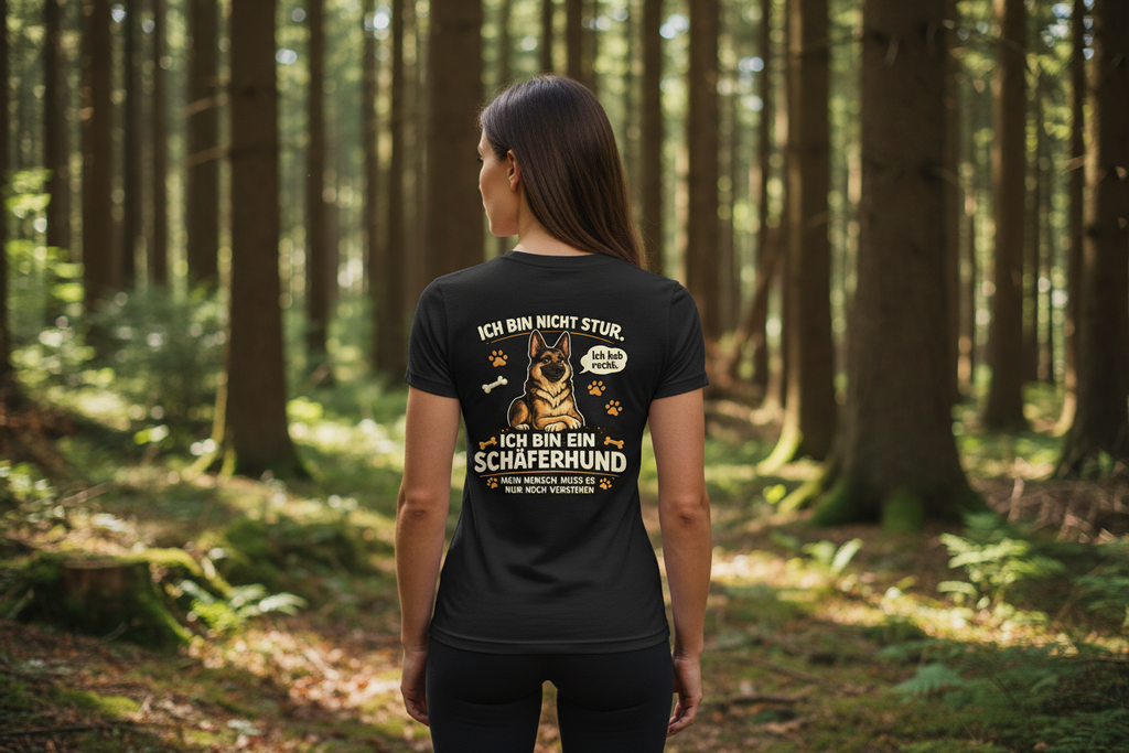 Lustiges Schäferhund T-Shirt Mockup